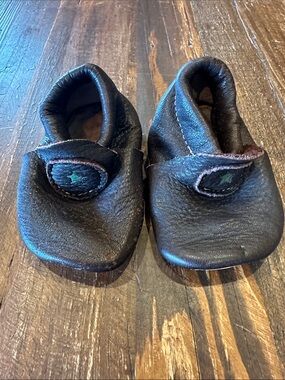Softstar Leather dark brown Baby Shoes - Flexible Slip-On - size 3